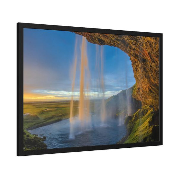 93854-825.jpg Waterfall on a Cave Framed Poster