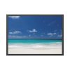 93854-844.jpg Blue Sky Sandy Beach Aesthetic Landscape Framed Poster