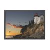 Lighthouse and Beautiful Sunset Framed Poster