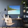 93854-874.jpg Sunny Beach With Palm Tree Framed Poster