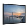 Lighthouse on the Ocean Dock Framed Poster