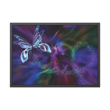 Abstract Fractal Butterfly Fantasy Framed Poster