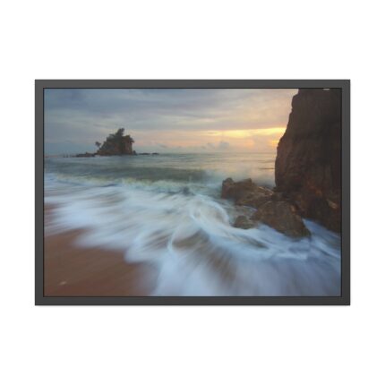 Sunrise on Ocean Island Framed Poster