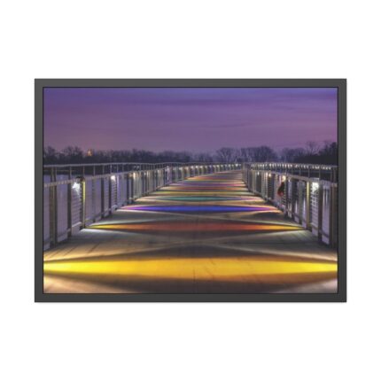 Bridge in the Colors of the Rainbow Framed Poster