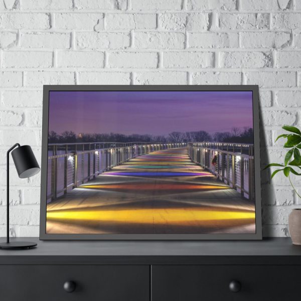 93854-907.jpg Bridge in the Colors of the Rainbow Framed Poster