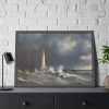 Eddystone Lighthouse by Anton Melbye Framed Poster