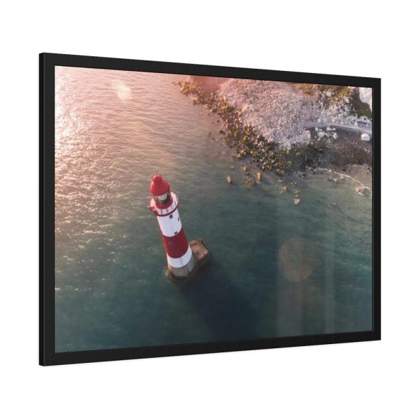 Lighthouse Drone View  Framed Poster