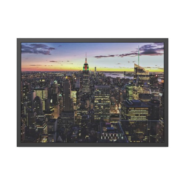 City Building in the Evening Framed Poster