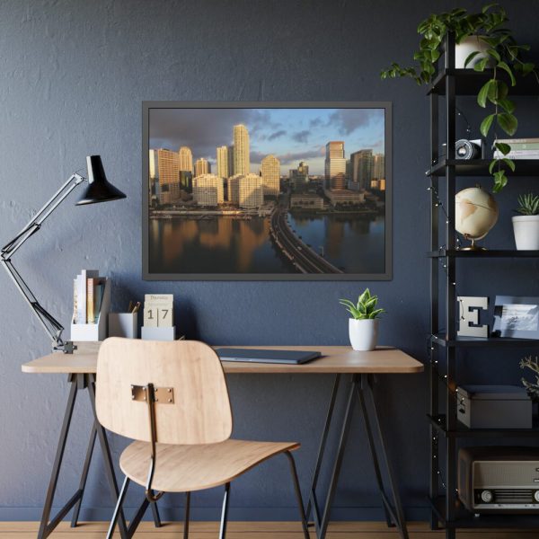 Skyline in Miami, Florida Framed Poster