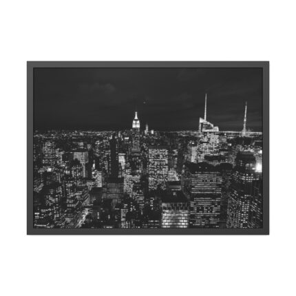 Black and White urban City Framed Poster