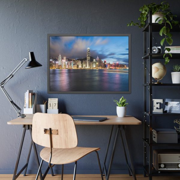 93854-962.jpg Skyline in Hong Kong Framed Poster