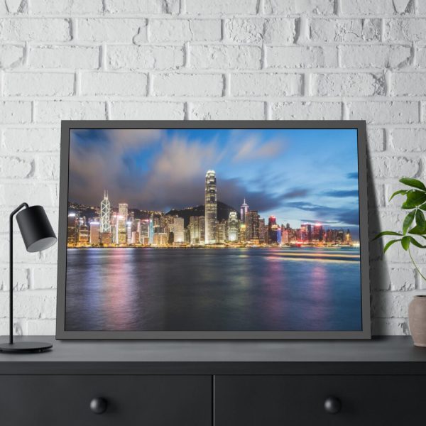 93854-963.jpg Skyline in Hong Kong Framed Poster