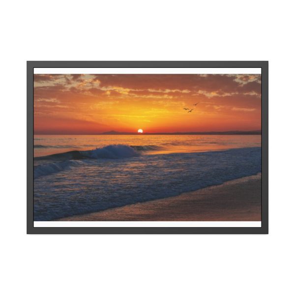 93854-996.jpg Sunrise, Ocean and Wave Framed Poster