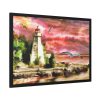 93855-1008.jpg Lighthouse Art by Santiago Lopez Ballesteros Framed Poster