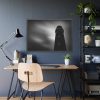 Lighthouse in Black and White Framed Poster