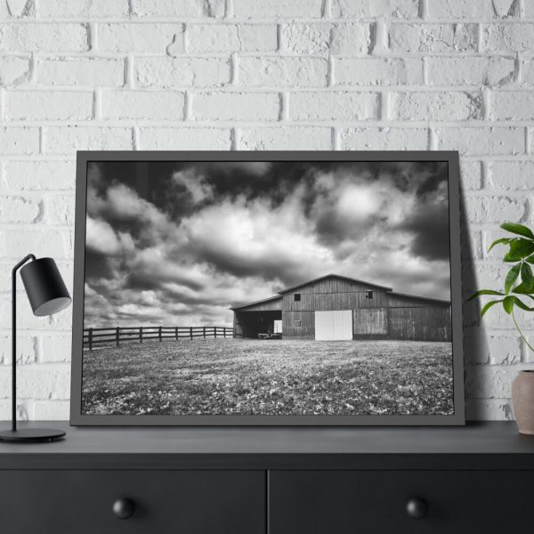 Farm House in the Countryside Framed Poster