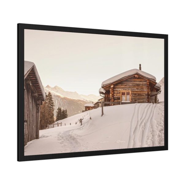 Cabin in the Winter Framed Poster