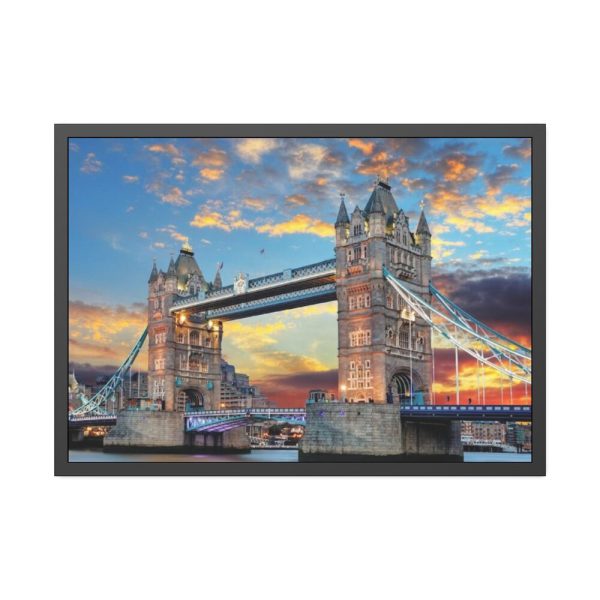 93855-1075.jpg Bridge Thames River Historic Landmark Framed Poster