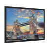 93855-1076.jpg Bridge Thames River Historic Landmark Framed Poster