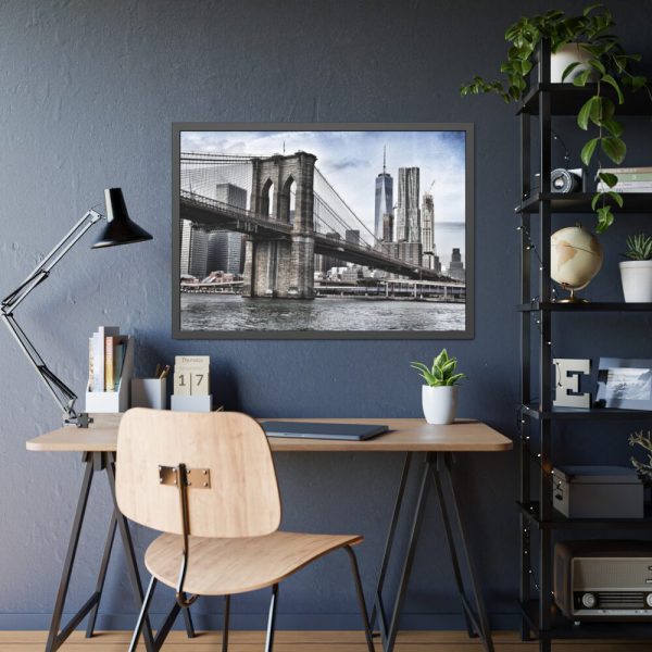 93855-1085.jpg Brooklyn Bridge, New York Framed Poster
