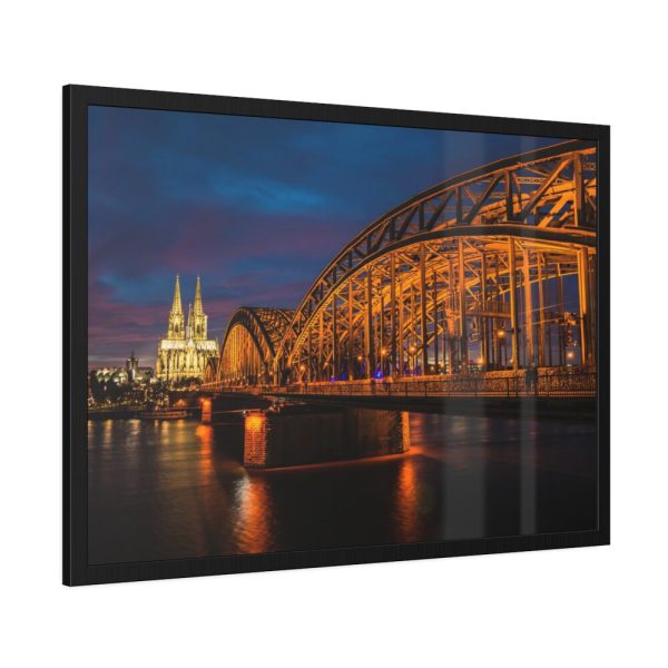 93855-1100.jpg Bridge and Cathedral in the Night Framed Poster