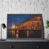 93855-1102.jpg Bridge and Cathedral in the Night Framed Poster