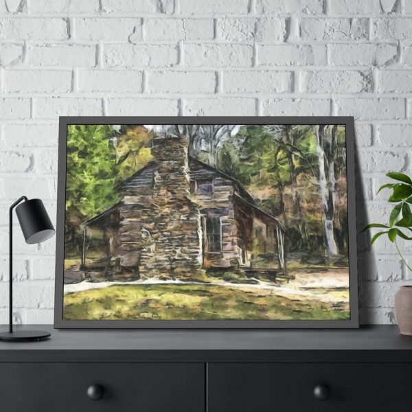 Cabin House Home Woods Framed Poster