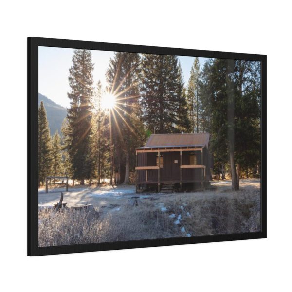 Fall Morning at Elk Tongue Patrol Cabin Framed Poster