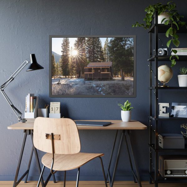 Fall Morning at Elk Tongue Patrol Cabin Framed Poster