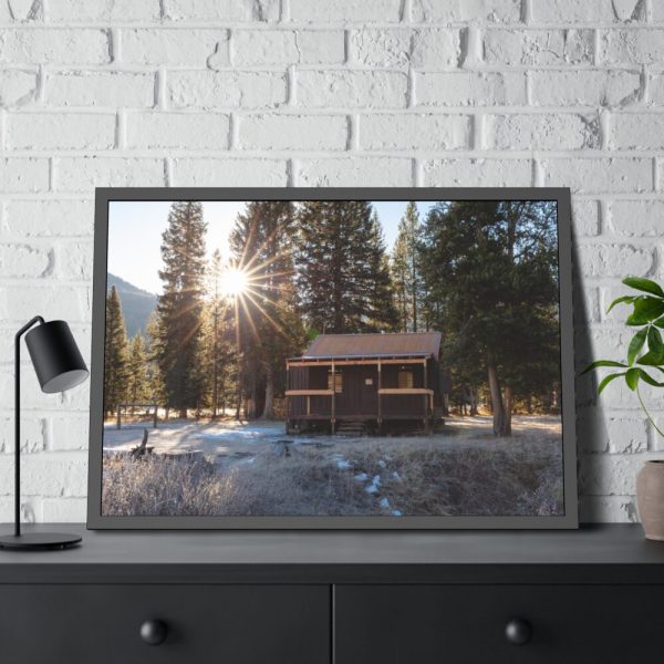 Fall Morning at Elk Tongue Patrol Cabin Framed Poster