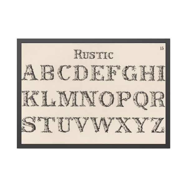 93855-1167.jpg Rustic Draughtsman's Alphabets by Hermann Esser Framed Poster