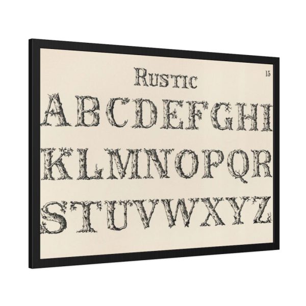 93855-1168.jpg Rustic Draughtsman's Alphabets by Hermann Esser Framed Poster