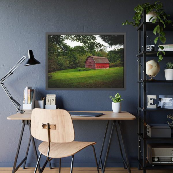 Red Rustic Barn Framed Poster