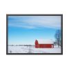 93855-1195.jpg Red Barn in the Winter Framed Poster