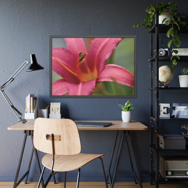 Blooming Flower Pink Framed Poster