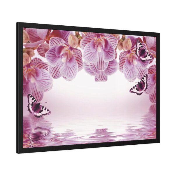 Orchid Background Flowers Framed Poster