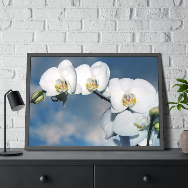 White Flower Framed Poster