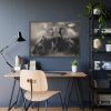 93855-258.jpg Big Elephant with Two Lion Framed Poster