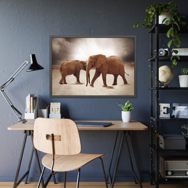 93855-266.jpg African Elephants Framed Poster