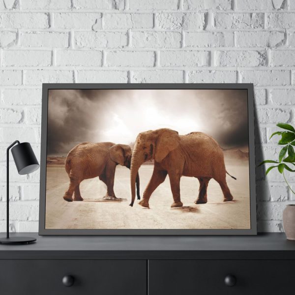 93855-267.jpg African Elephants Framed Poster