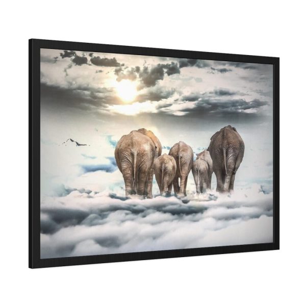 93855-277.jpg Elephants on the Clouds Framed Poster