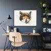 93855-282.jpg Head of a Calico Cat with Closed Eyes by Jean Bernard Framed Poster