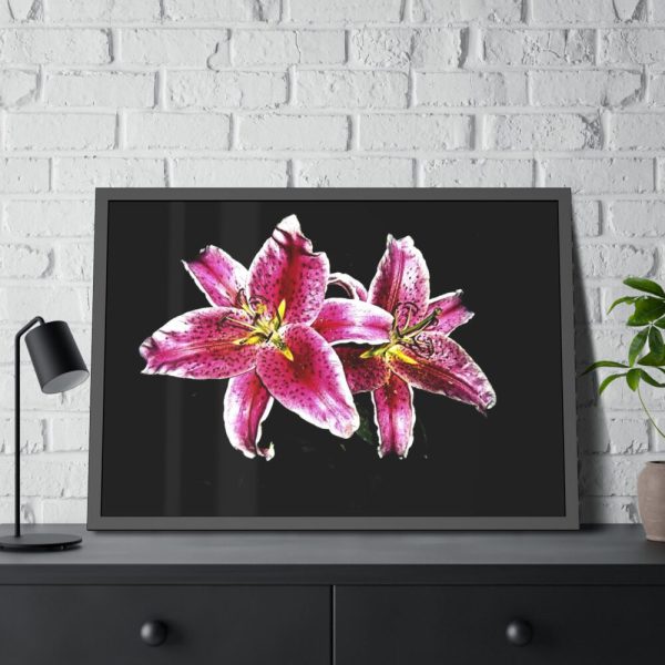 Tiger Lily Flower Framed Poster