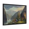 93855-381.jpg Mountain Lake Landscape Framed Canvas
