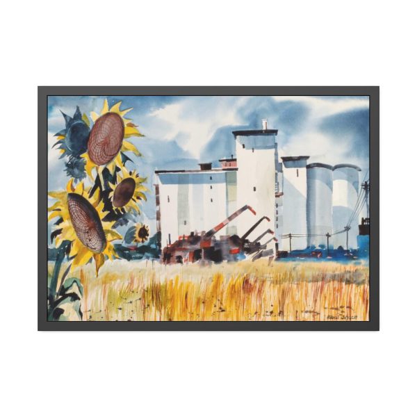 93855-408.jpg Grain Elevator, Kansas by Robert Johnson Framed Poster