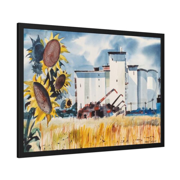 93855-409.jpg Grain Elevator, Kansas by Robert Johnson Framed Poster