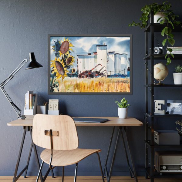 93855-410.jpg Grain Elevator, Kansas by Robert Johnson Framed Poster
