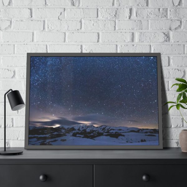 93855-439.jpg Stars Sprinkled Mountains Framed Poster