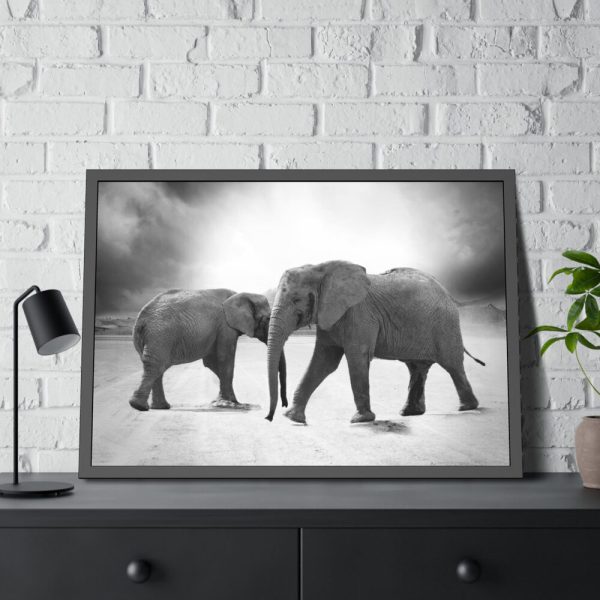 93855-447.jpg Elephant Ivory Animals Africa Framed Poster
