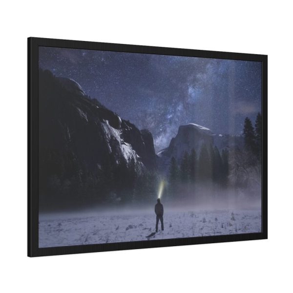 93855-469.jpg Person Facing Towards Snow Mountains Framed Poster